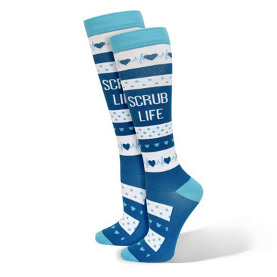 Premium Scrub Life Fashion Compression Sock-10-14mmHg-Compression Socks-Med Spot Scrub Shop, LLC